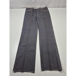 Bill Blass Jeans Mens 38x34 Blue Straight Regular Fit Denim Made In USA Unhemmed